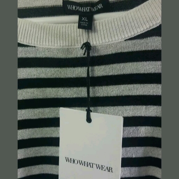 What Not To Wear Striped Long Sleeve Top Size XL - Picture 4 of 6